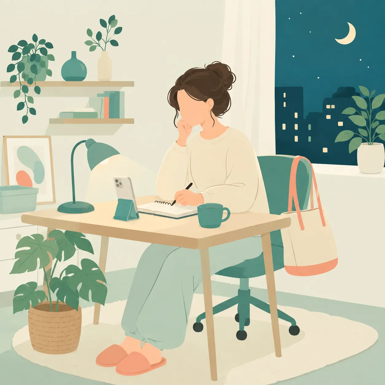 会社員 副業のイメージイラスト